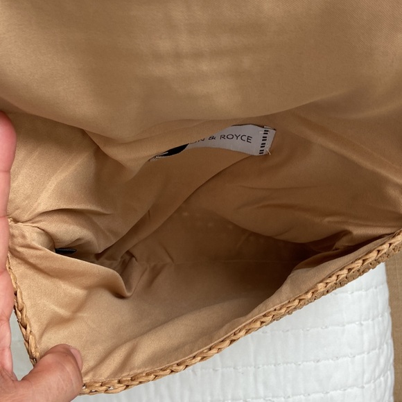 Fallon & Royce Reese Straw Clutch Bag in Black - Picture 6 of 6